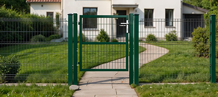 Πόρτα κηπου με πλέγμα